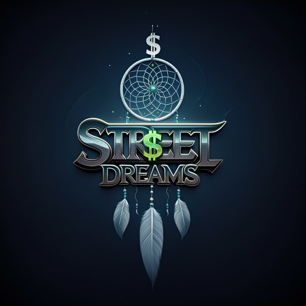 Ethereal Street Dreams Logo with Dreamcatcher in Fantasy Art...