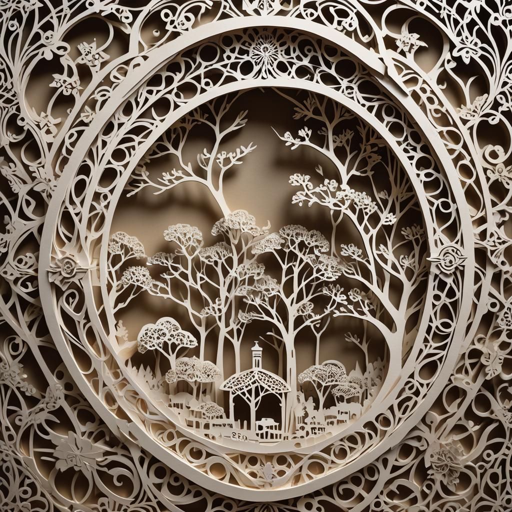 detailed photograph of a Kirigami Craft paper of the Arc the...
