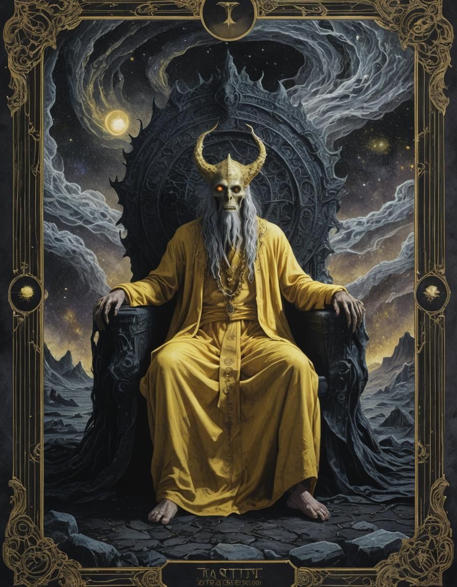 Hastur as Tarot Card: Eldritch God in Gold
