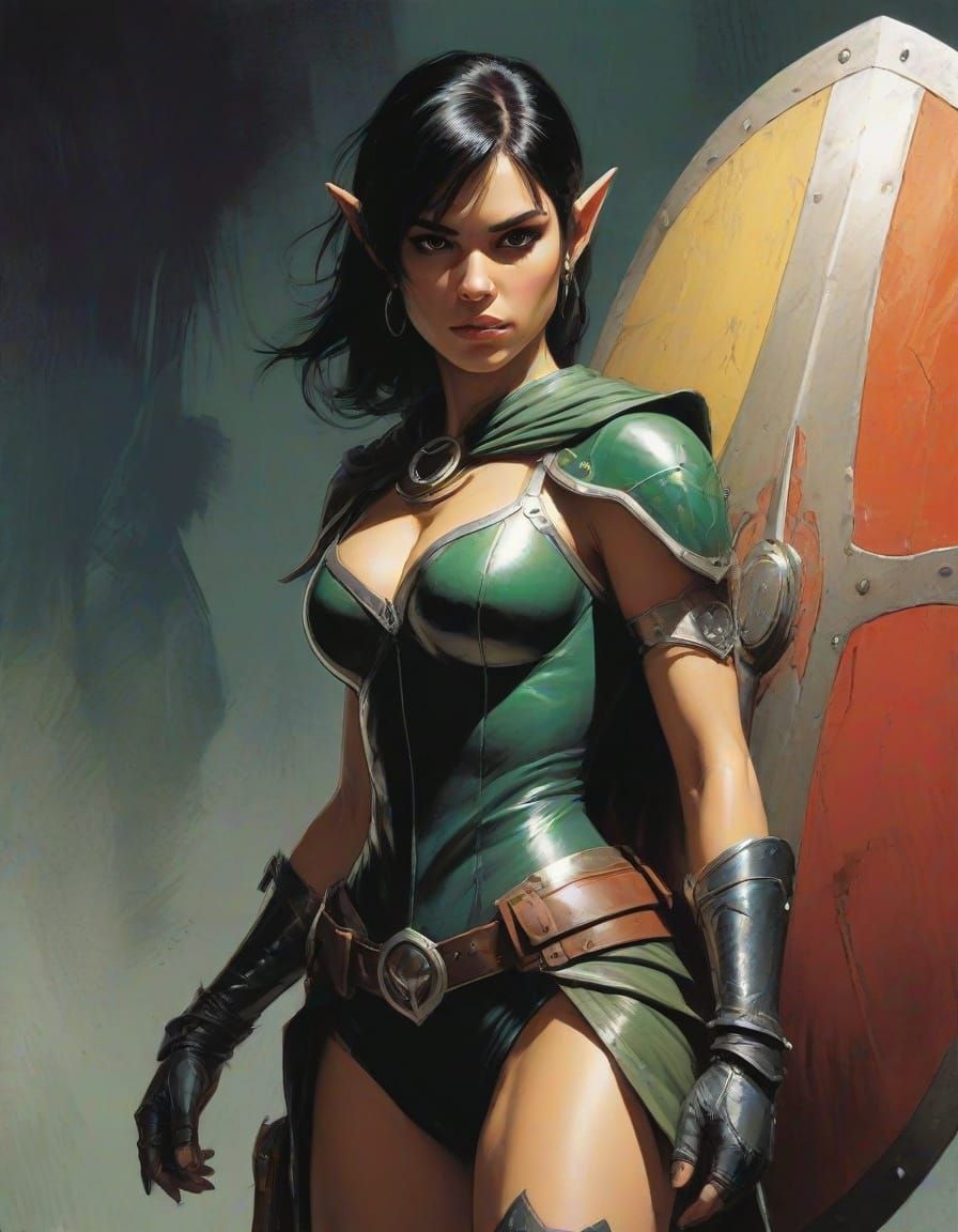Latina Elf Warrior Defends Herself in Epic Comic Book Cover ...