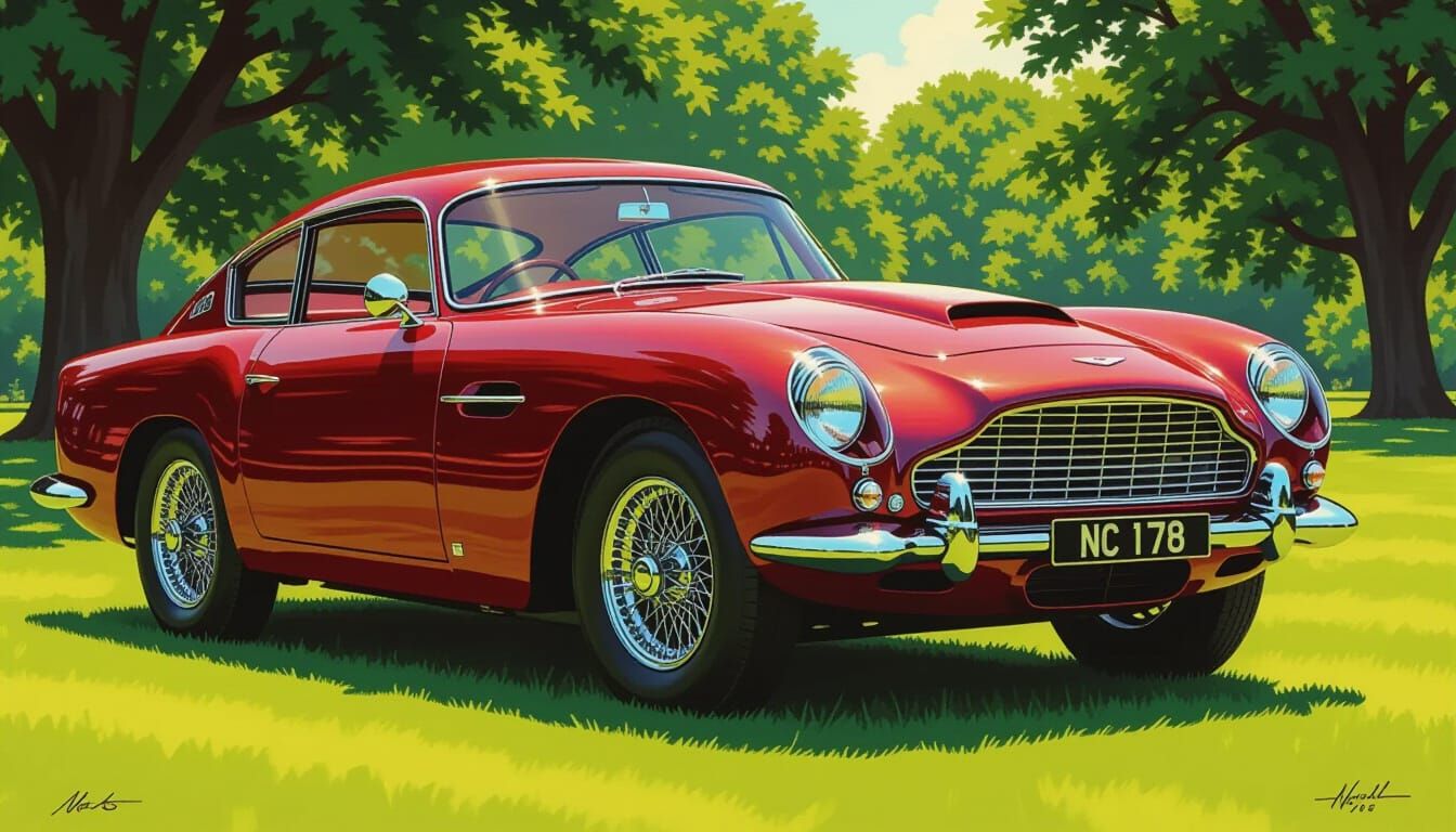 1961 Aston Martin DB4 GT Zagato in NC Wyeth Style