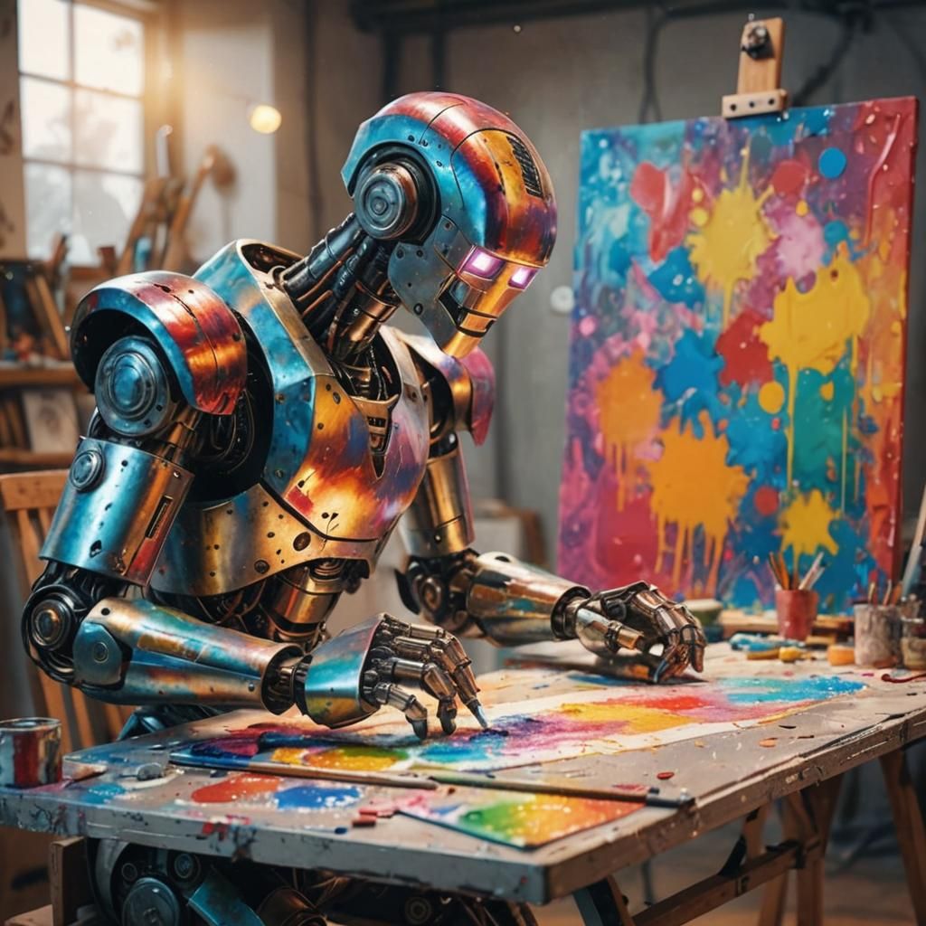 Robot Artist Paints a Surrealist Masterpiece in 8K