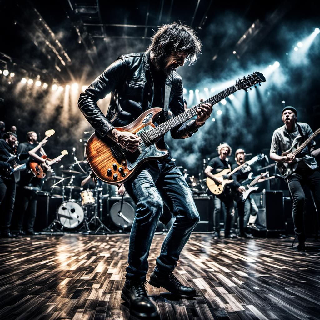 Apocalyptic Guitarist: A Hyperrealistic Last Dance