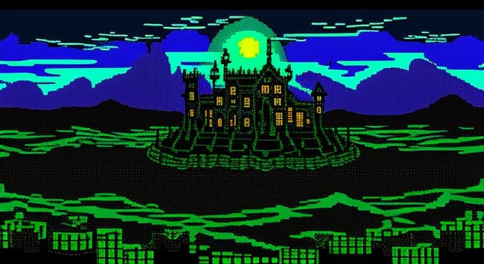 Eerie 8-Bit Digital Realm