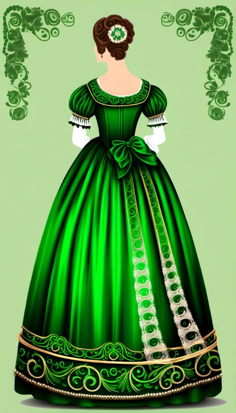 Royal Ball: Green Regency Era Gown