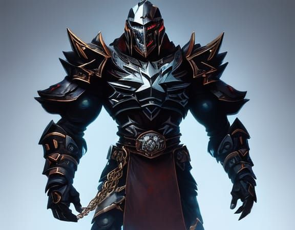 Sleek Black Mech Gorilla Knight Concept Art