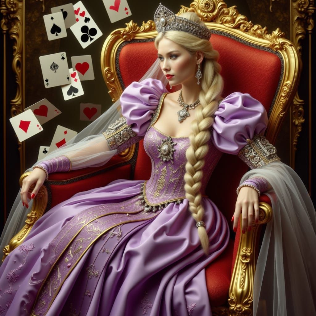 Regal Tsarina in Golden Velvet and Silver Accents, Inspired ...