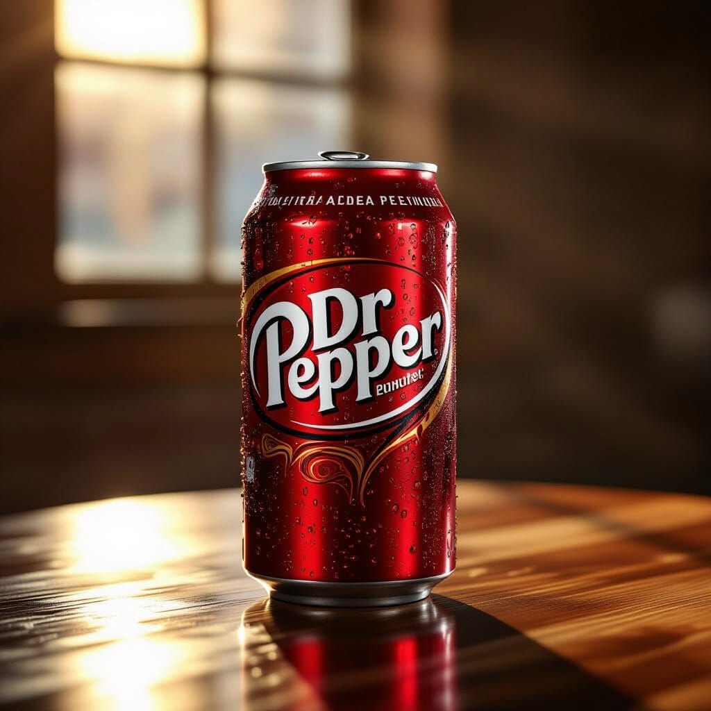 Dr Pepper Can with Cinematic Studio Lighting