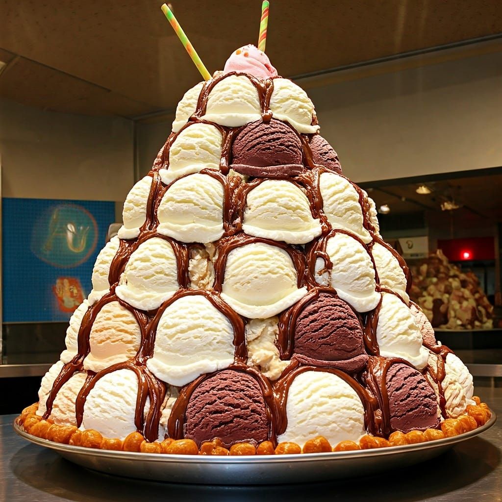World's Largest Ice Cream Sundae