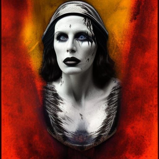 Leni Riefenstahl as Lady Macbeth in Punk Silverpoint