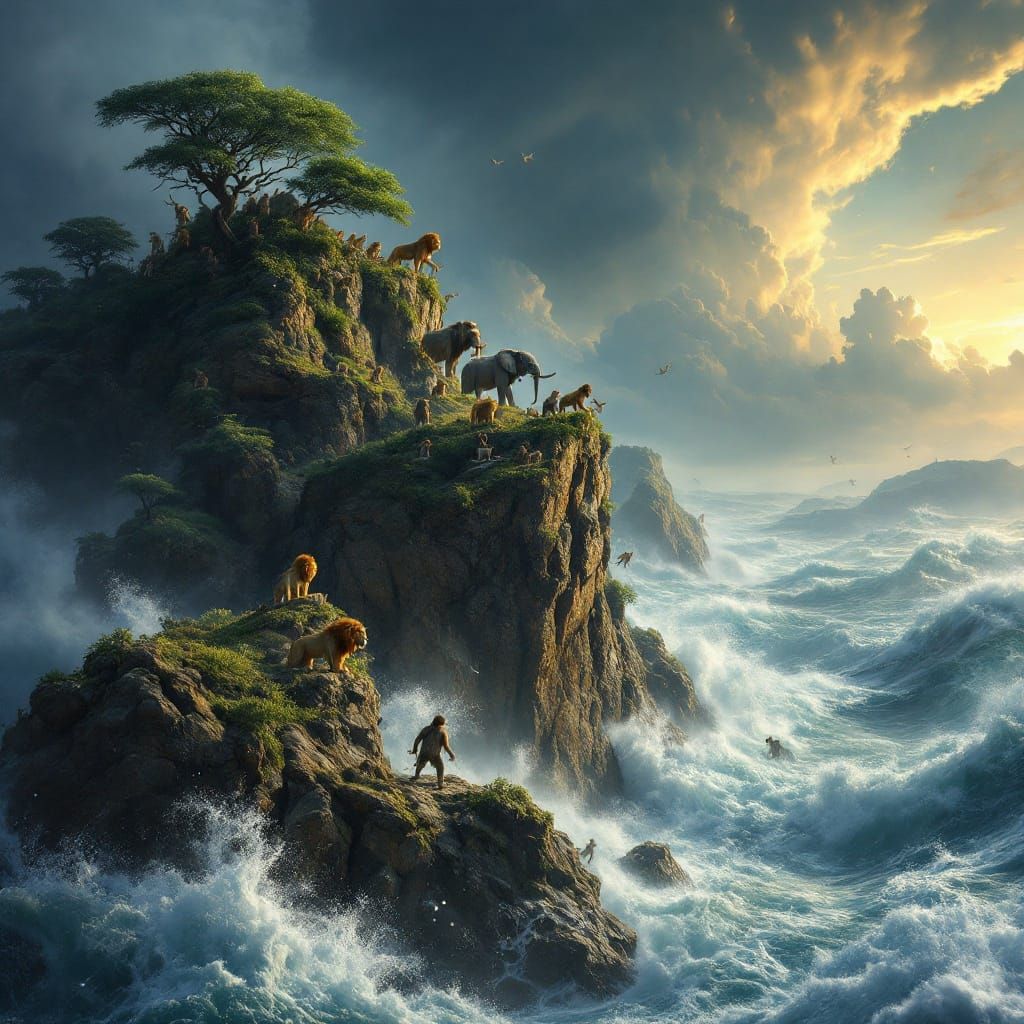 Epic Floodscape in a Dark, Ominous World