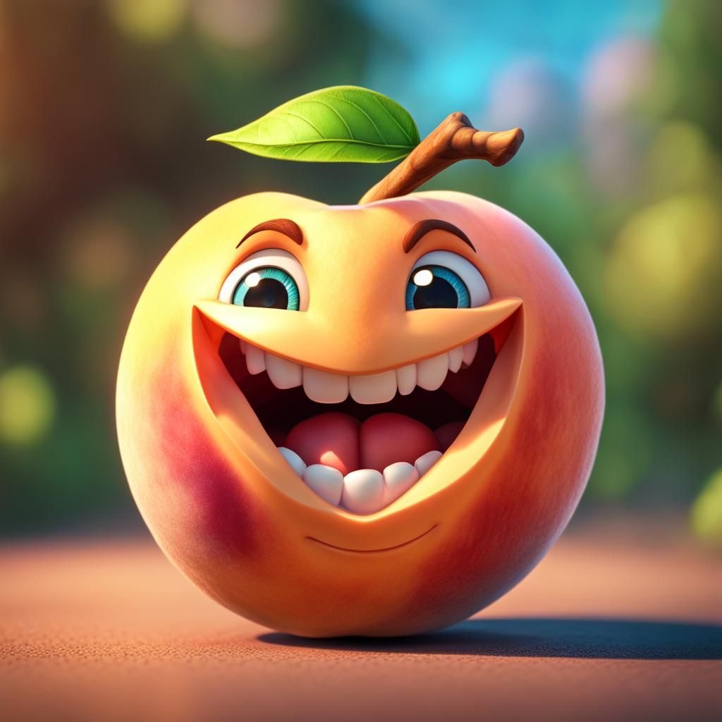 Adorable Peach Character in Fantasy Concept Art