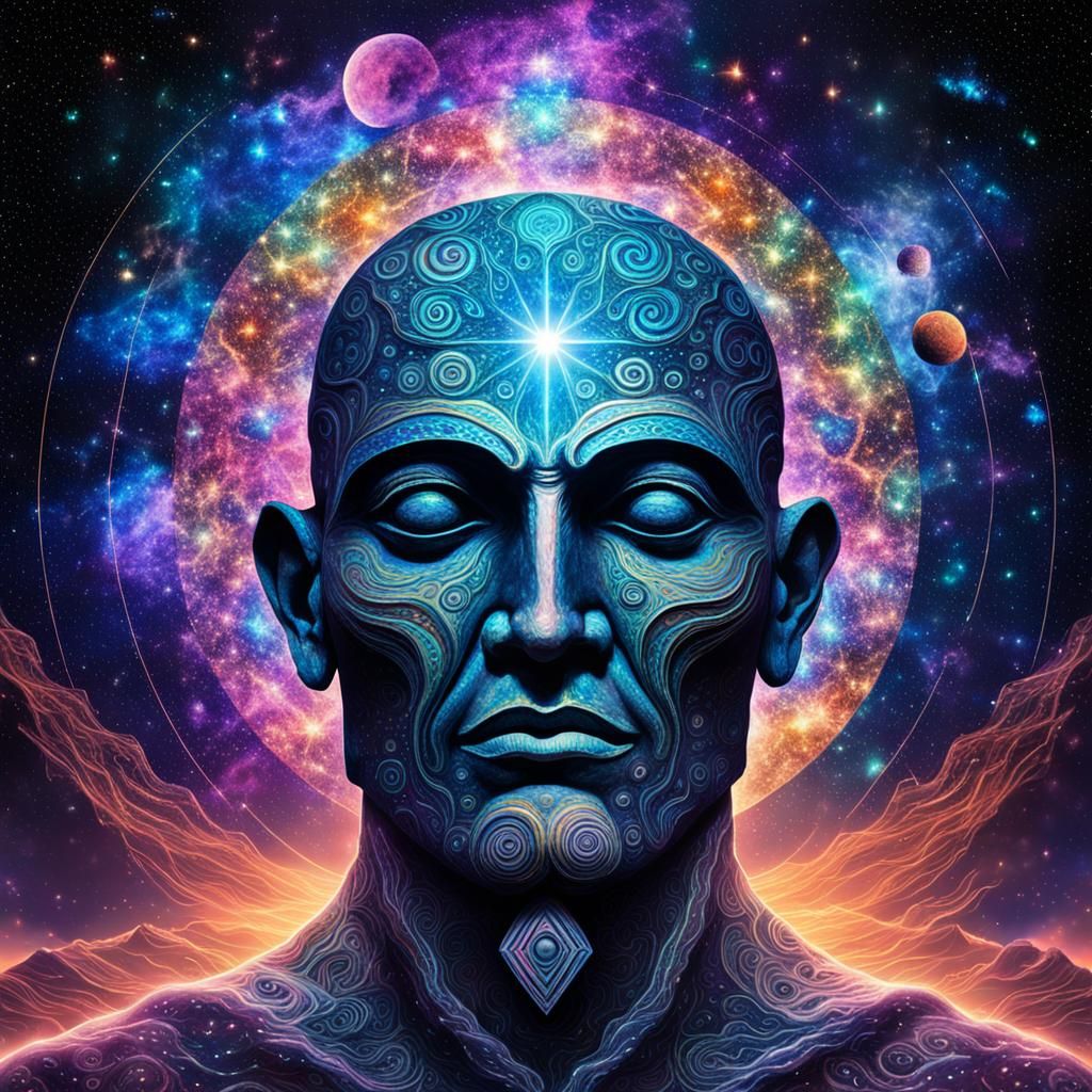 Cosmic Celestial God Overlooking the Universe