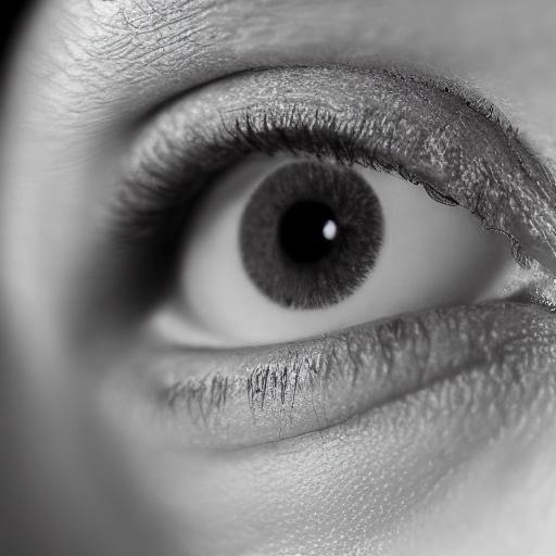 Realistic Close-Up Portrait of Human Eyes