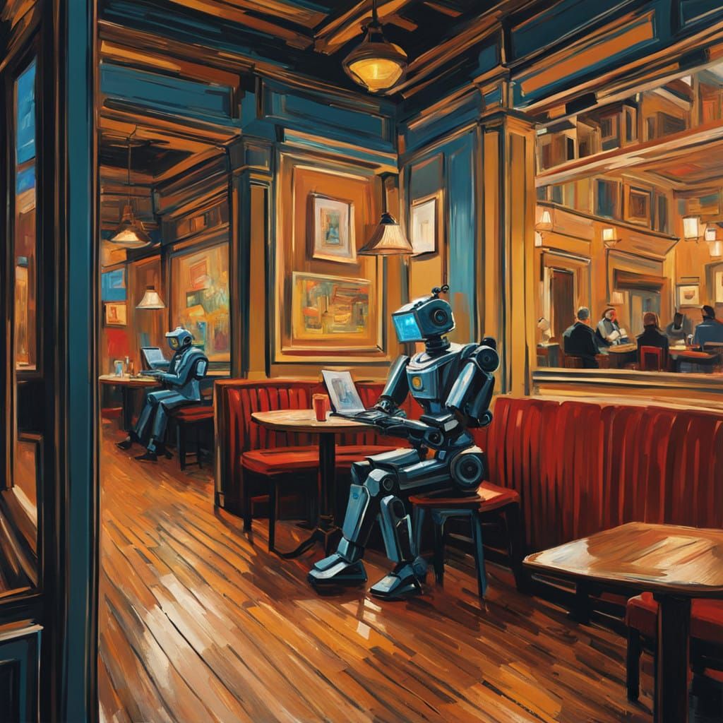 Robot Artist Captures NightCafe's Creative Energy in Vibrant...