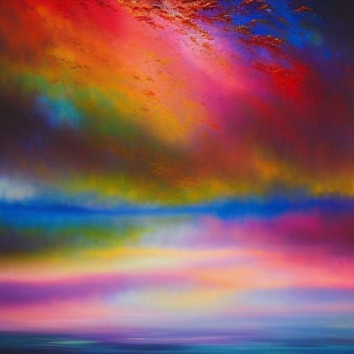 Abstract Impressionism: Letter Dialogue in Vivid Colors