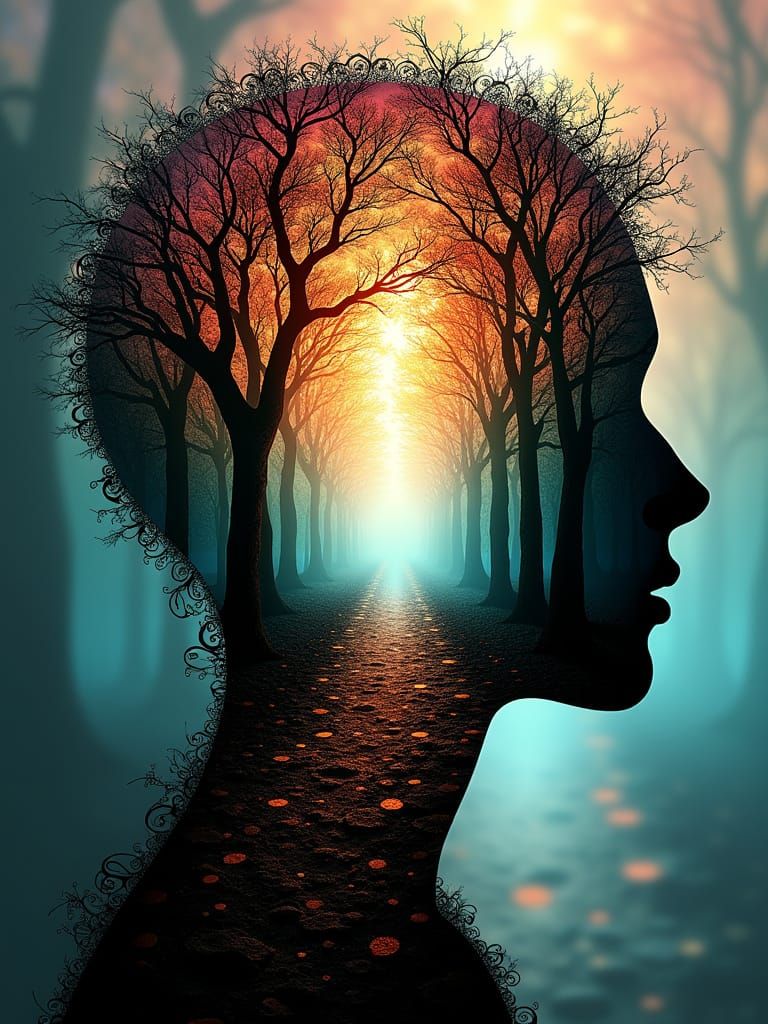 Ornate Metal Silhouette Reveals Dreamlike Forest in Radiant ...