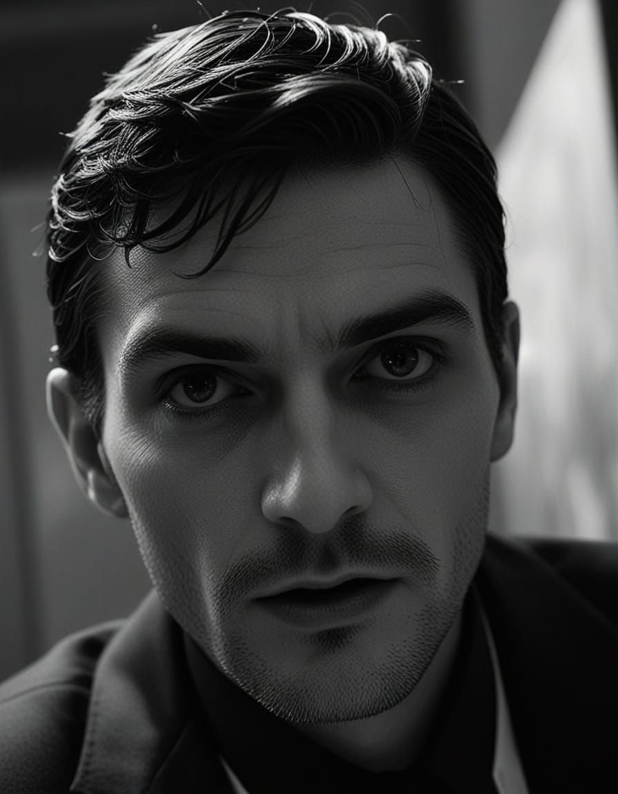 Satan in a Business Suit: Ominous High Contrast Portrait