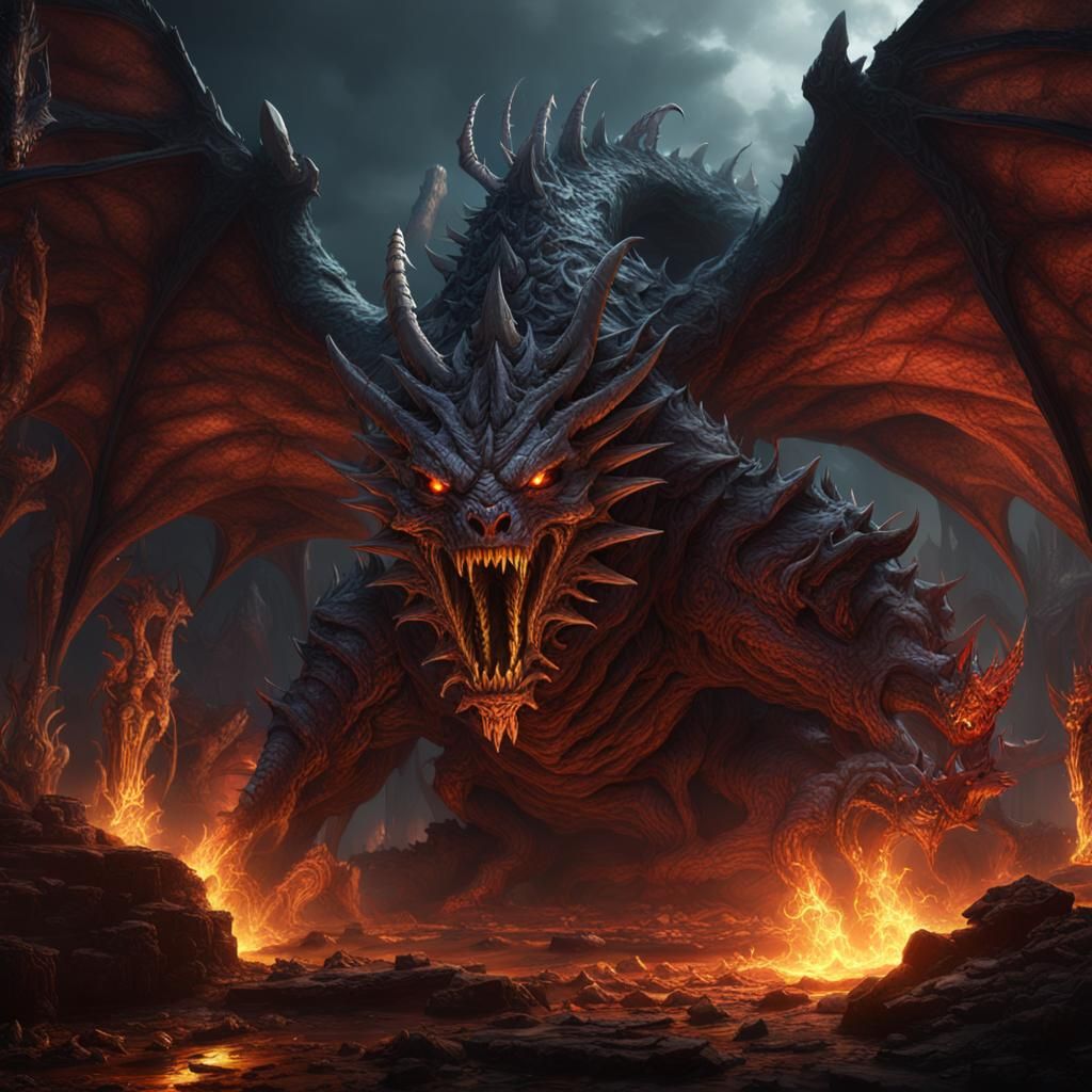 Dracolich Emanating Necrotic Energy: Detailed Fantasy Art