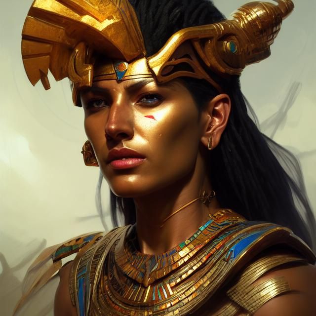 Amun Ra: Fierce Warrior Portrait in 8K