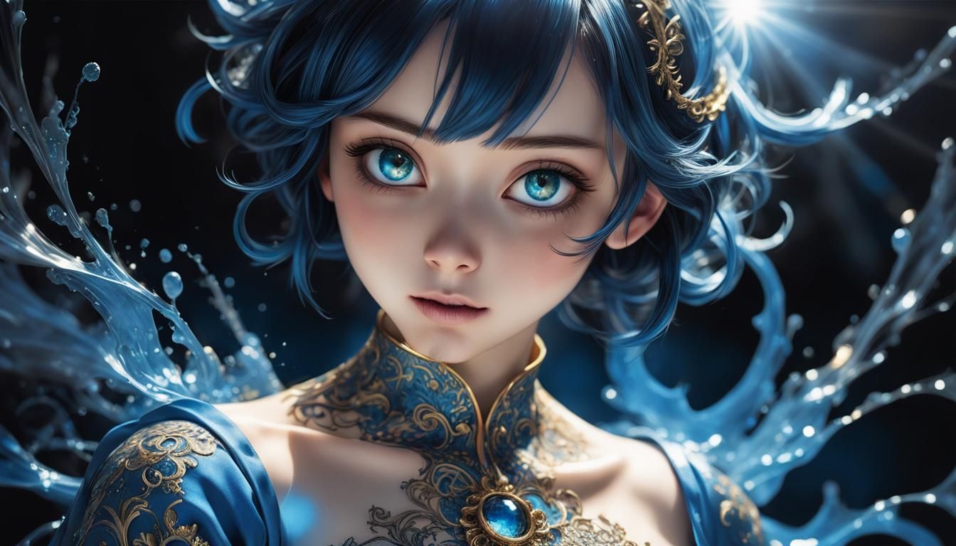 Vibrant Abstract with Gothic Colors and Lens Flare