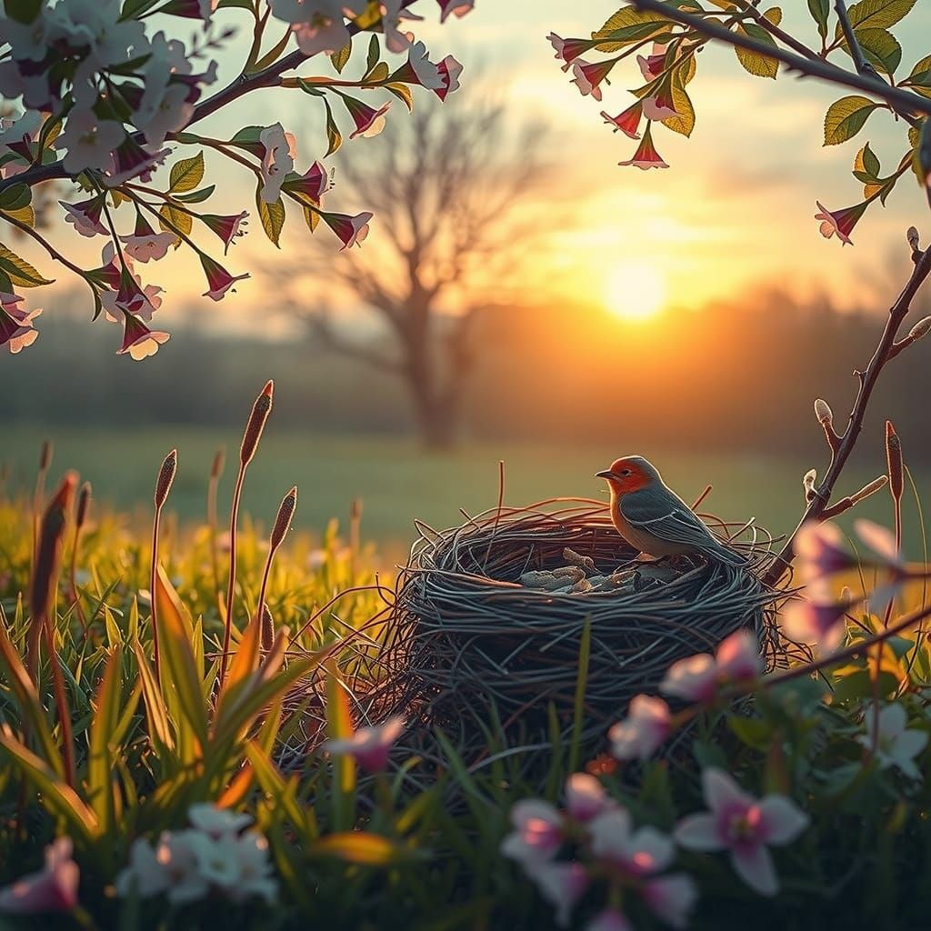 Spring Sunrise in Golden Light