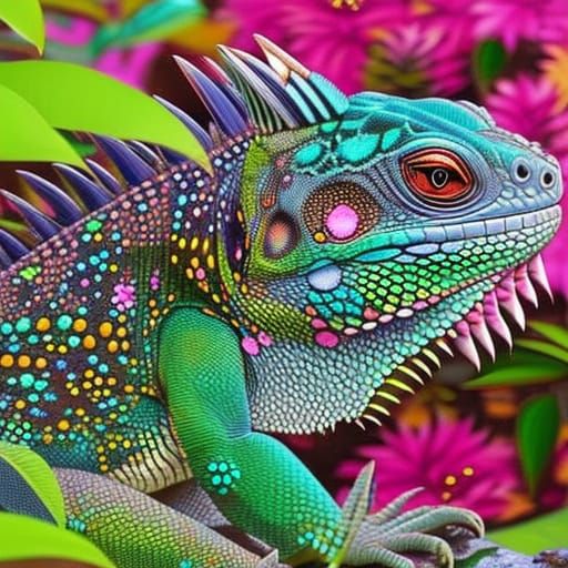 Colourful Iguana