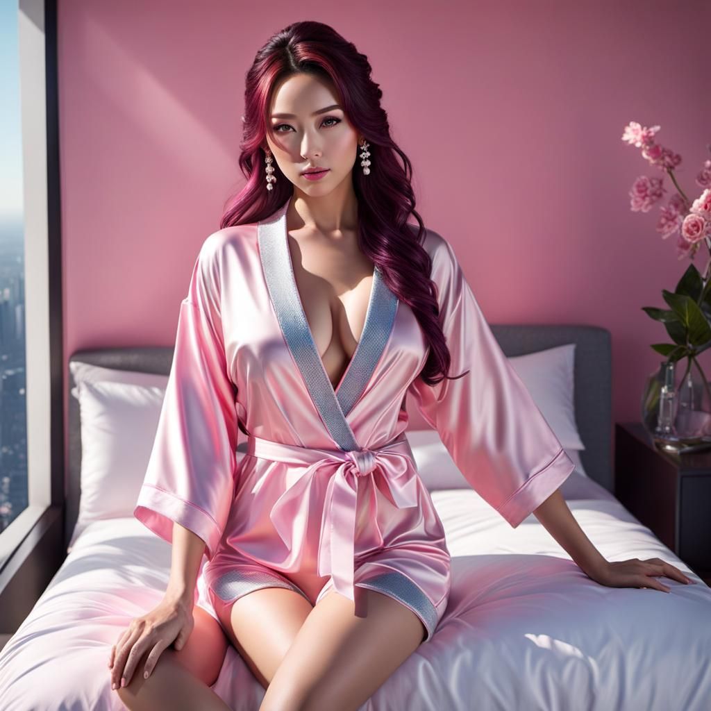 Futuristic Japanese Goddess in Sci-Fi Dreamscape