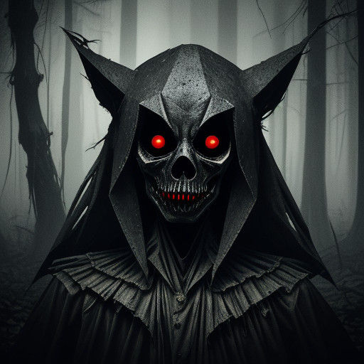 Grotesque Bunny Figure in Low-Poly Horror Art