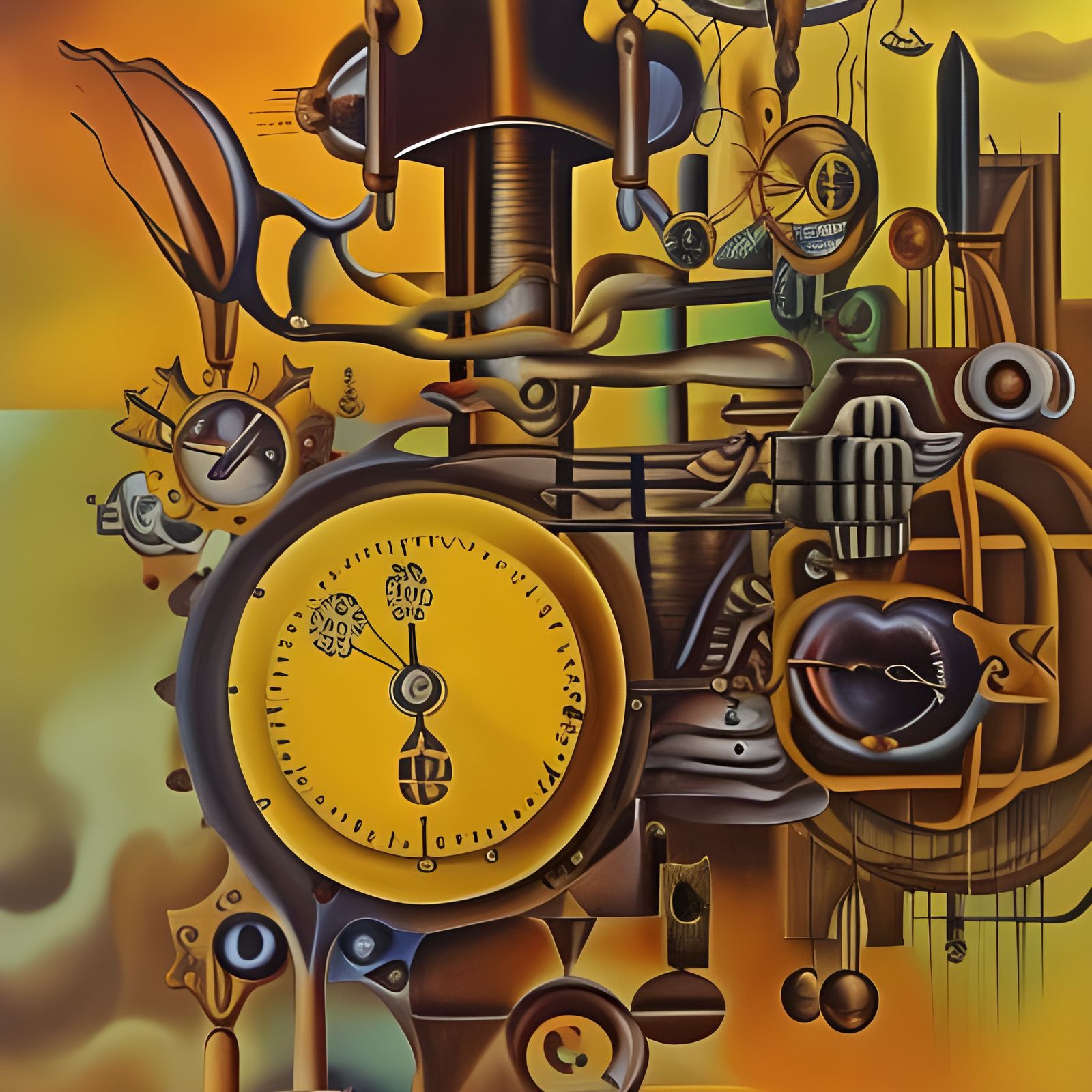 Surreal Physics Standard Model in Oil on Canvas