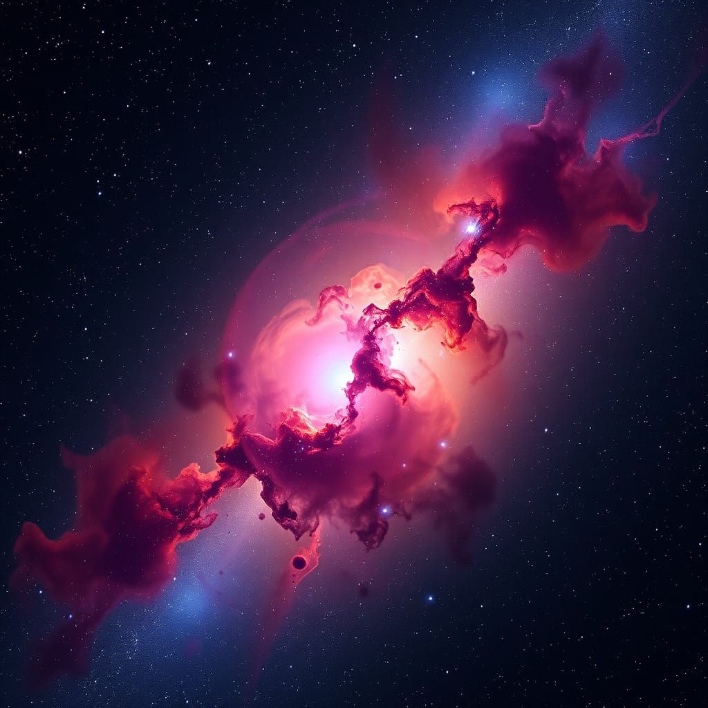 Vibrant Cosmic Dream in Impressionist Style