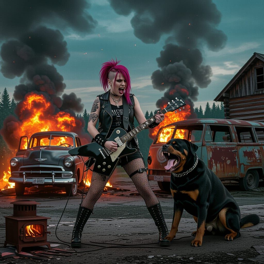 Punk Singer Fights Rabid Rottweiler in Dystopian Coffee Shop