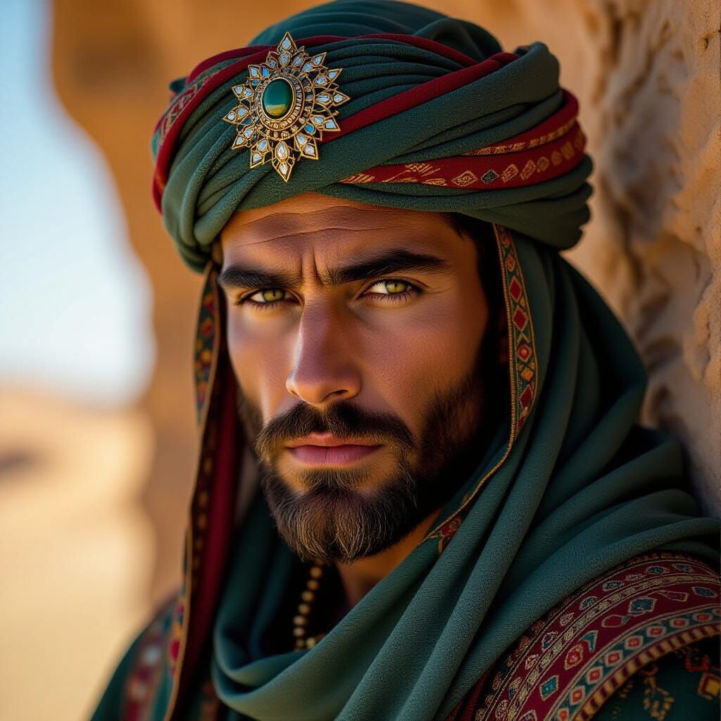 Desert Lord Portrait in Fantastical Style