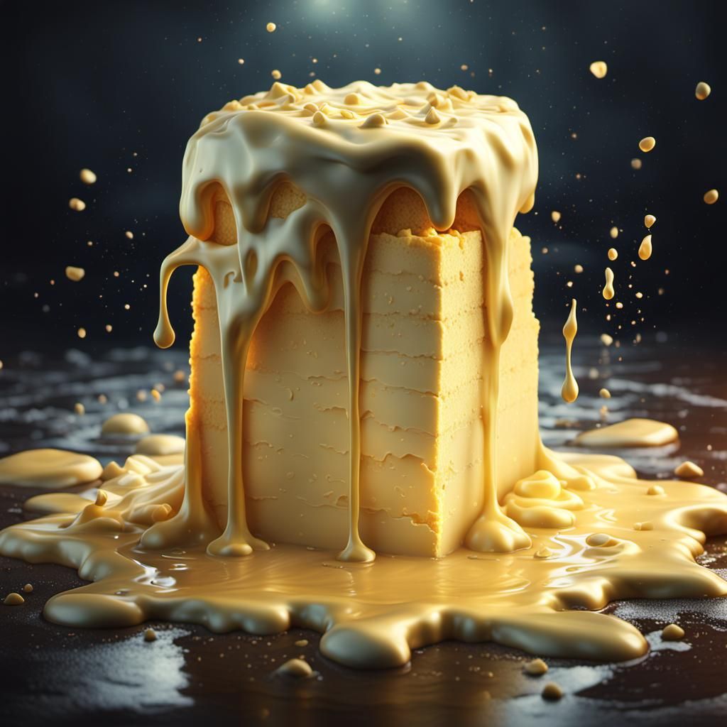 Decadent Melting Butter Sculpture: Digital Matte Painting