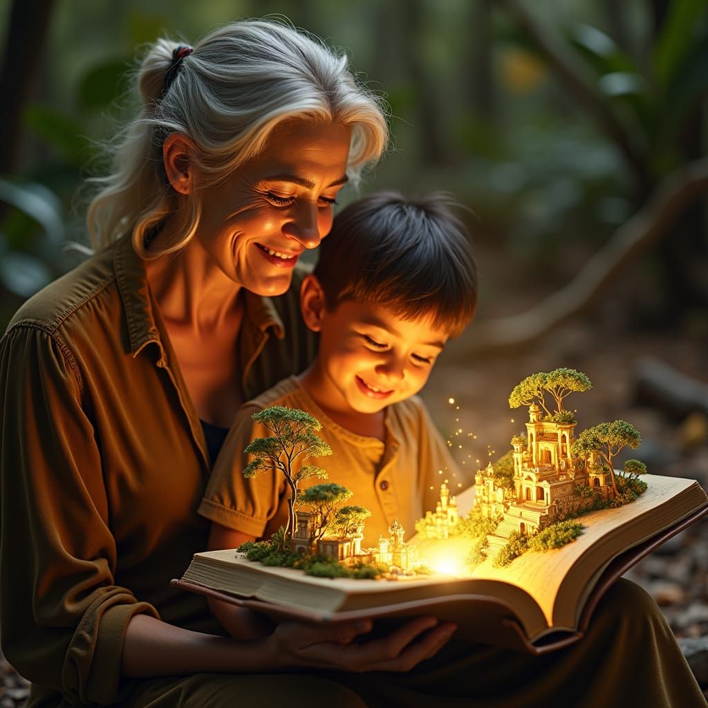 Enchanted Book Reveals Mystical Jungle Cityscape