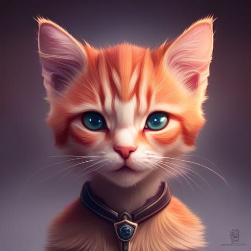Hyperdetailed Kitten Portrait in 8K Resolution