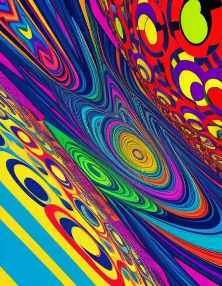 Psychedelic Pop Art Tunnel with Vibrant Colors