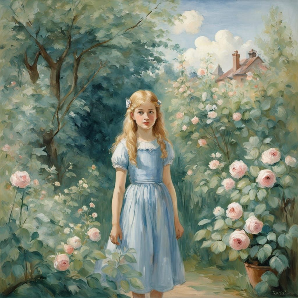 A Delicate Impressionist Portrait in Soft Pastels