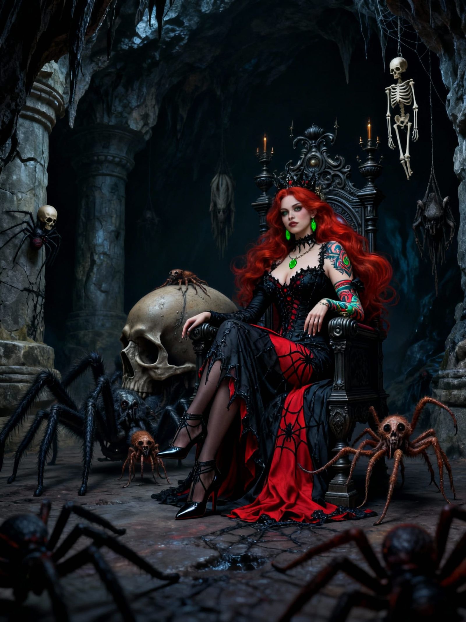 Evil Spider Queen in Her Lair