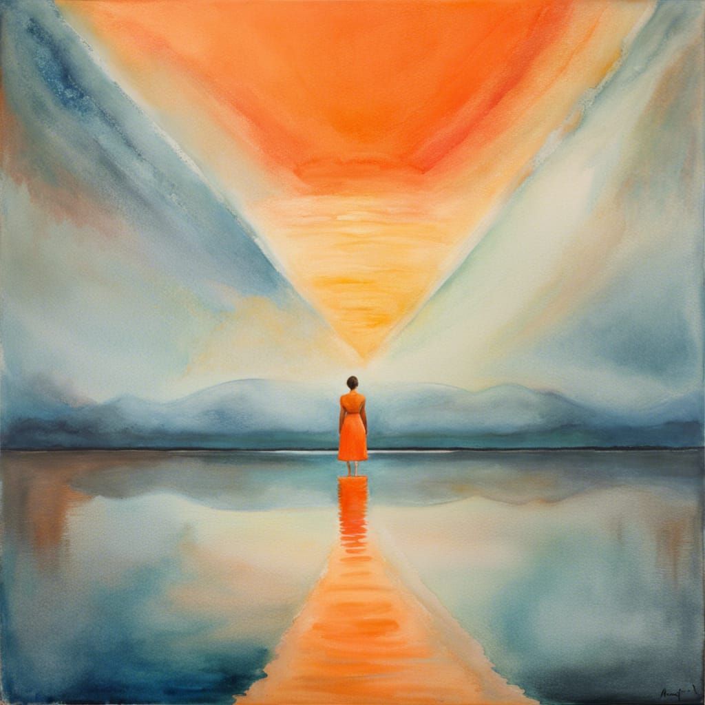 Woman in Lake: Watercolor by Mark Rothko