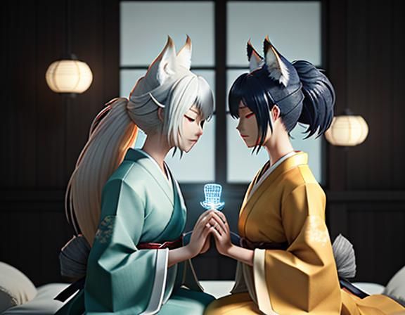 Kitsune Kiss: Manga-Inspired 3D Game Cinematic