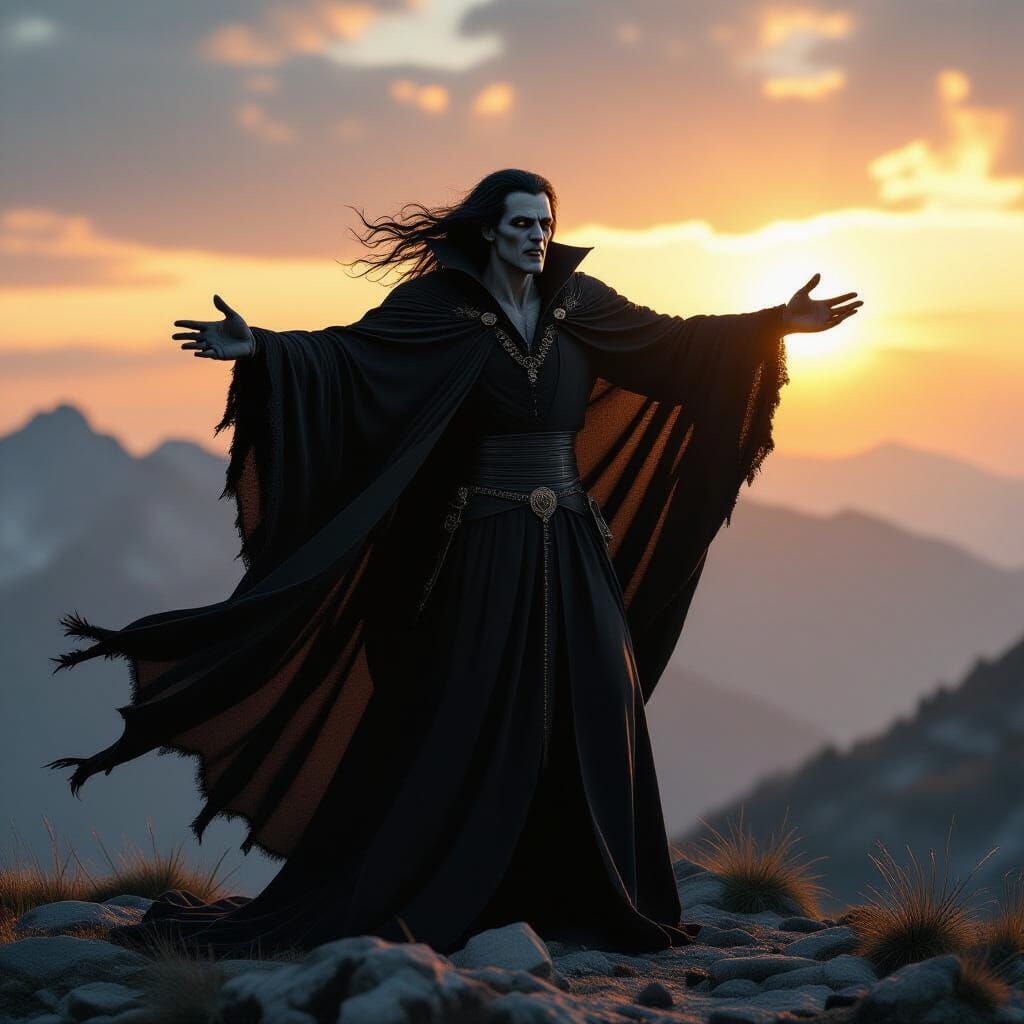 Vampire Embraces Dawn After 800 Years in Cinematic Style