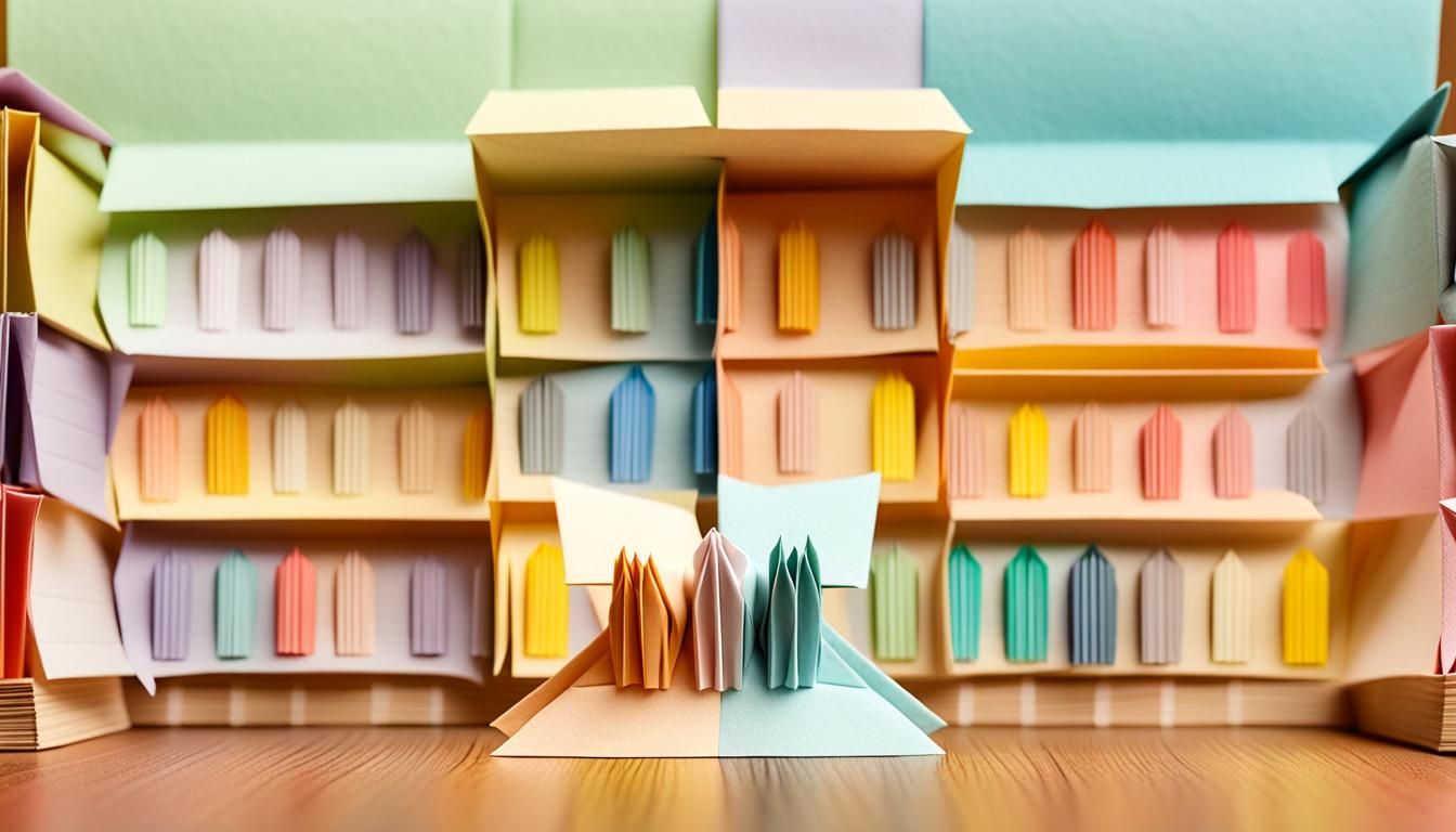 Intricate Origami Bird Papercraft Close-Up