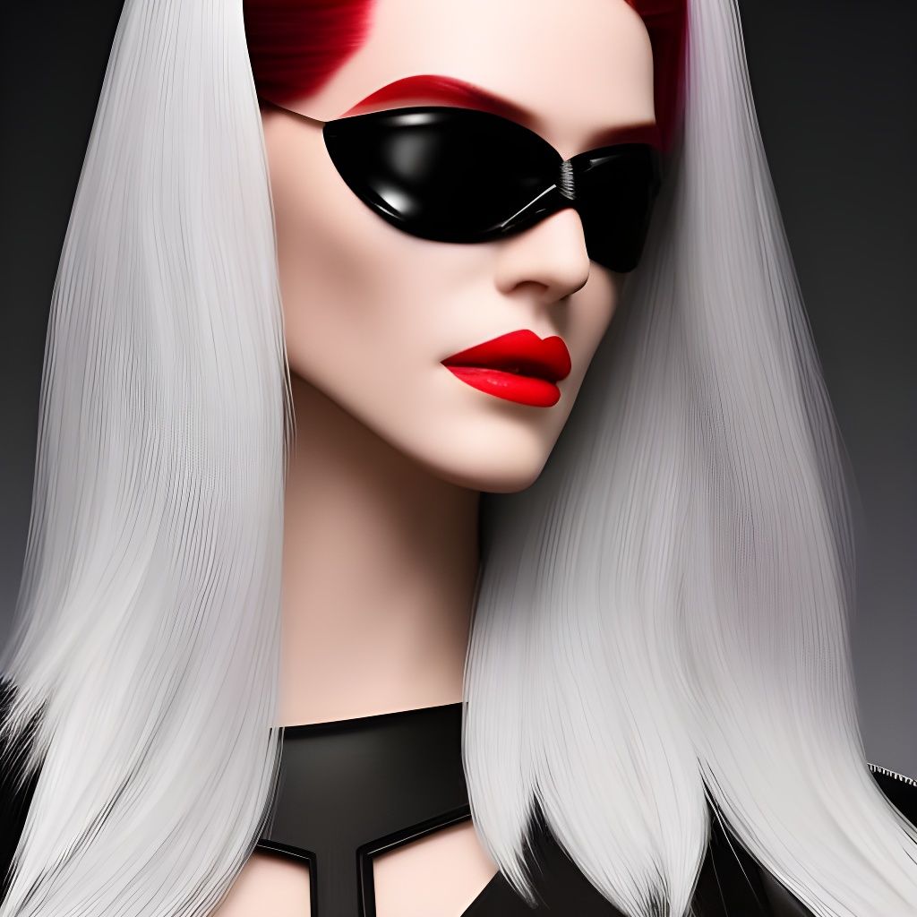 Cyberpunk Woman in Matrix Fashion, Digital Art