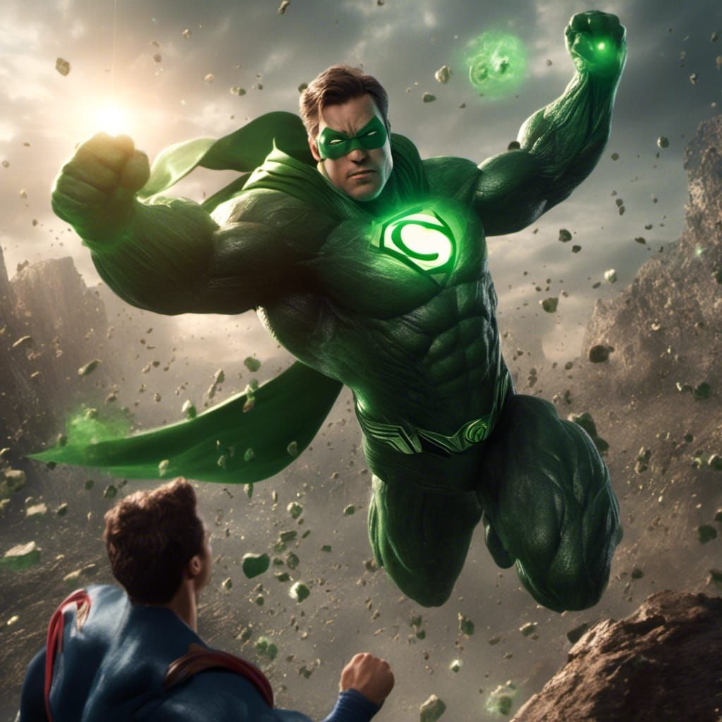 Green Lantern Hal Jordan Versus Superman
