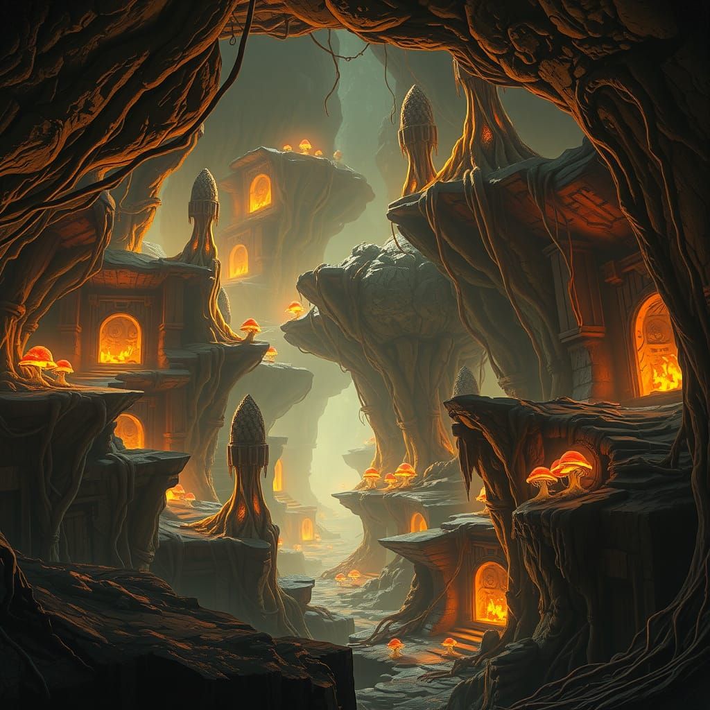 Mystical Mines: Glowing Minerals in Ancient Network