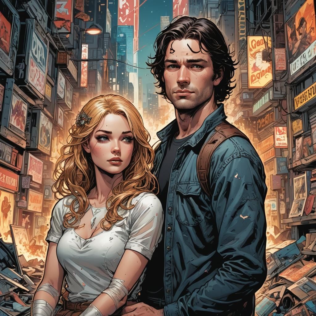 Comic Book Art: Portrait of Flawless Beauty