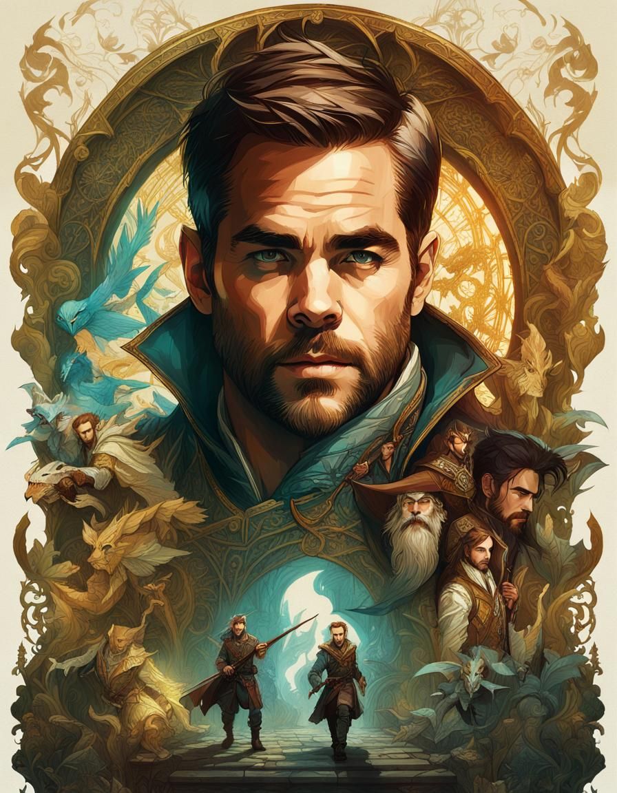 Double Exposure Portrait: Dungeons & Dragons Movie Poster