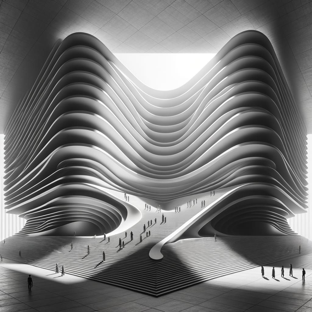Parametric Architecture: Grand Black & White Photorealistic ...