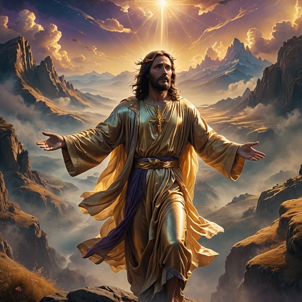 Jesus Christ in a Dreamlike Landscape